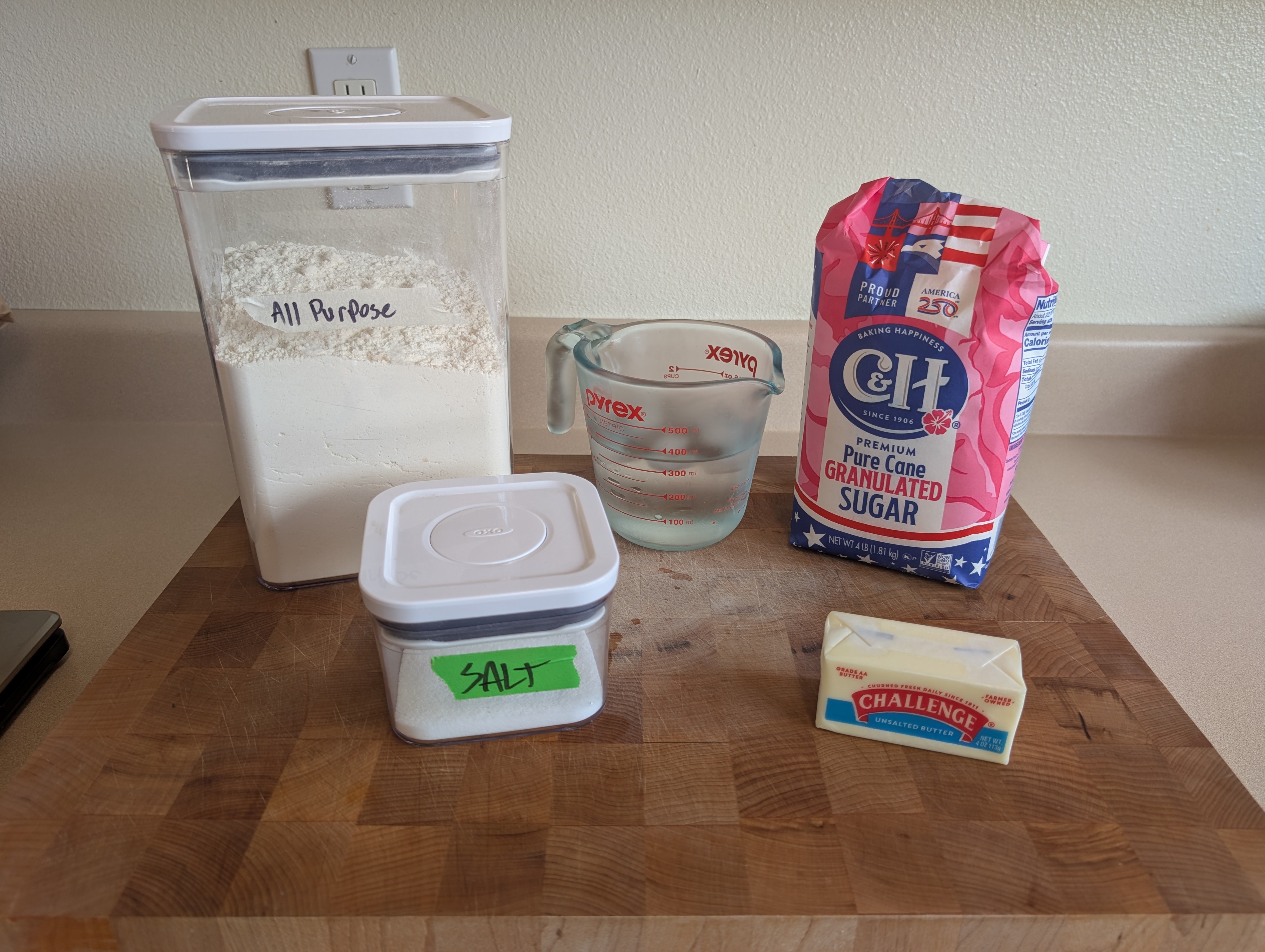 Pie dough ingredients