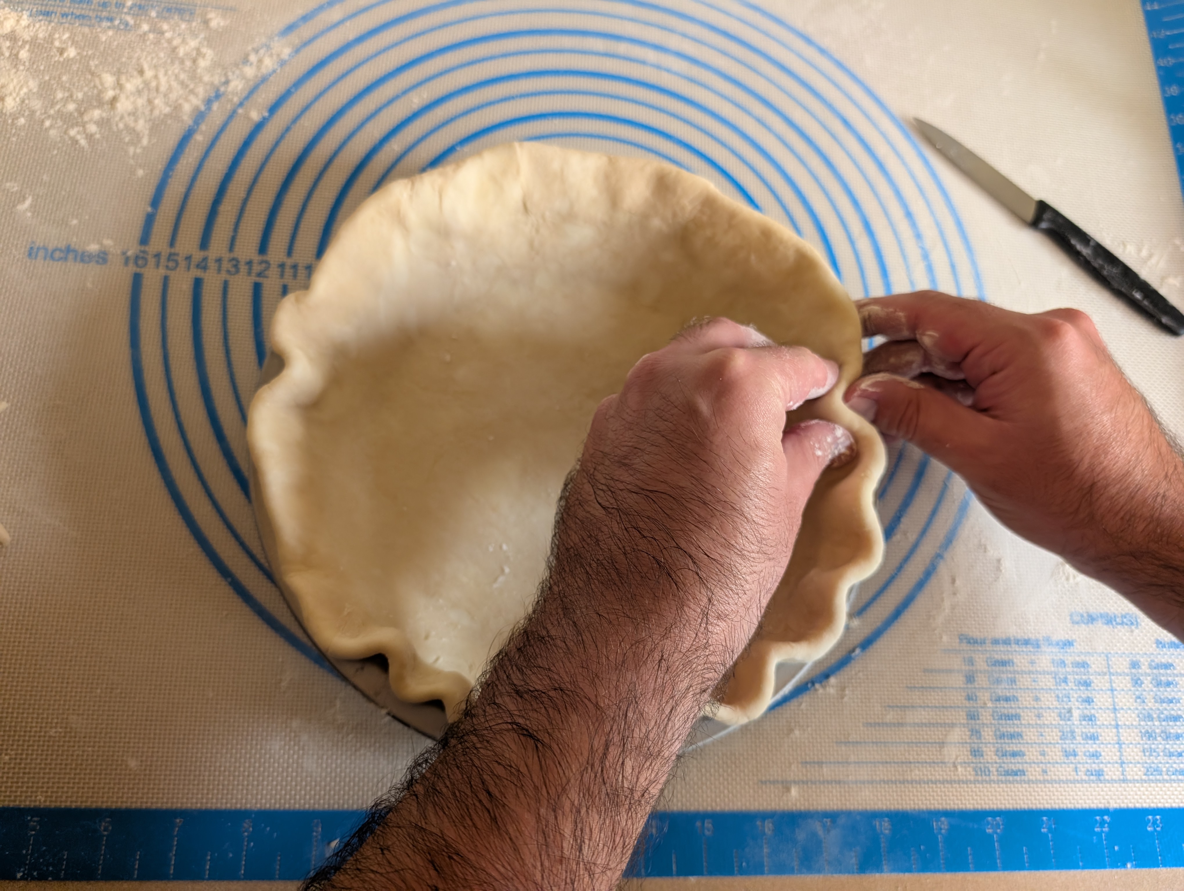 Crimping the edges