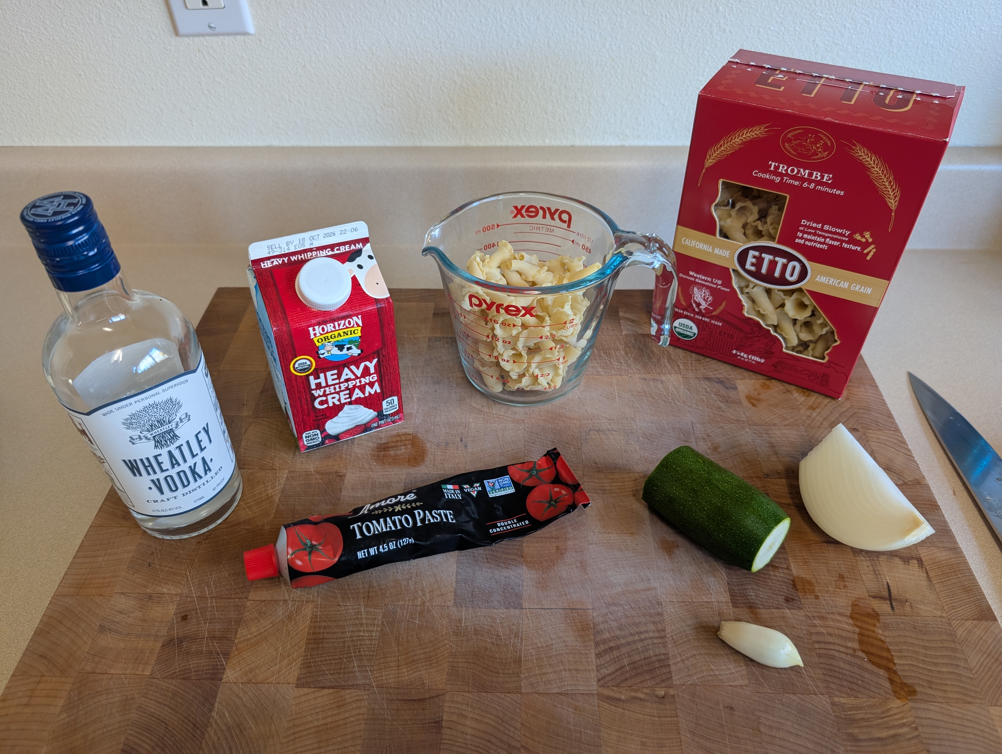 Ingredients for the sauce