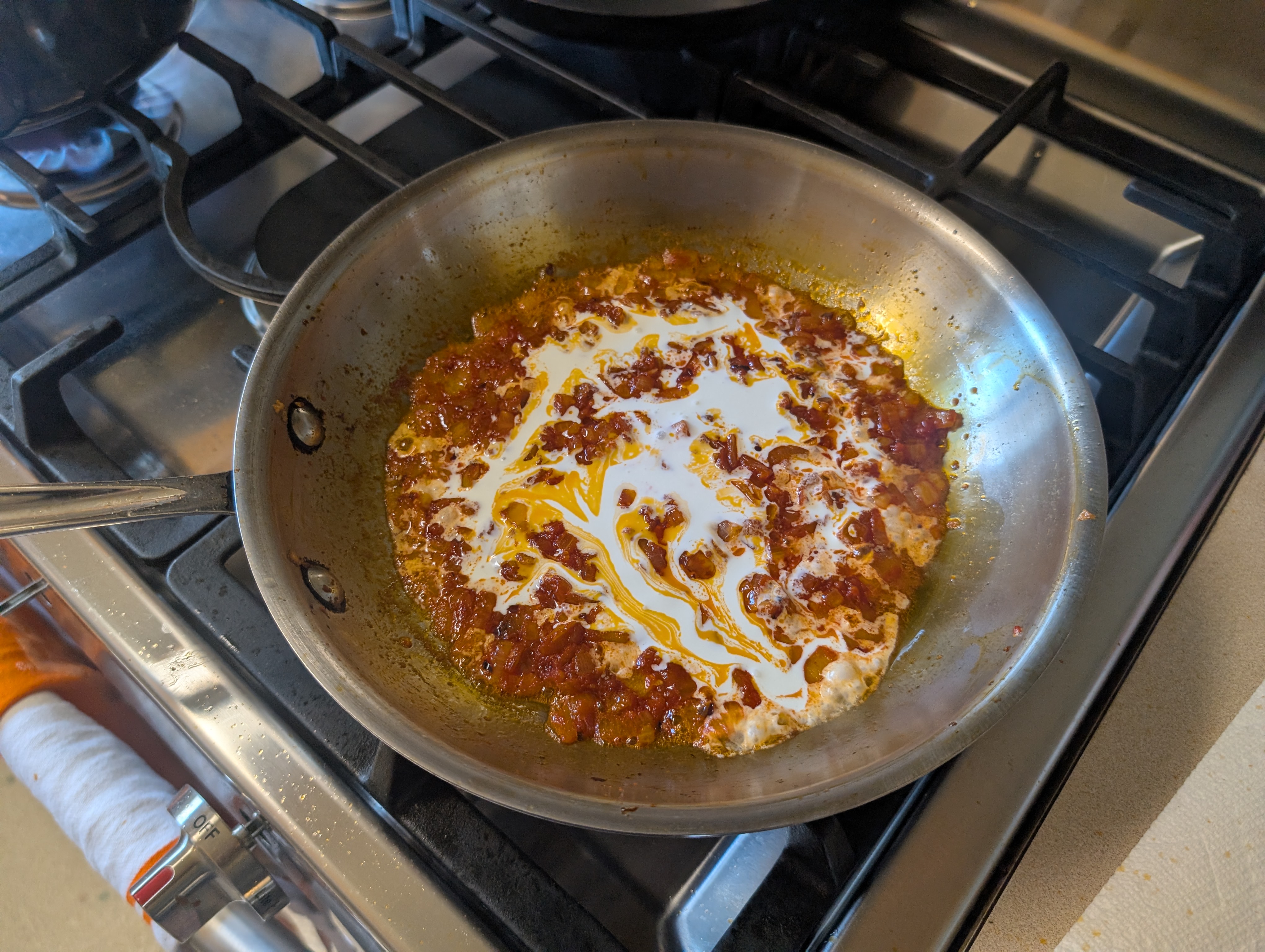 Add the cream